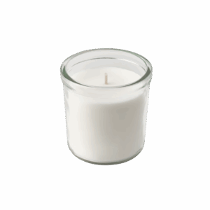 Vela de coco aromática en envase de cristal